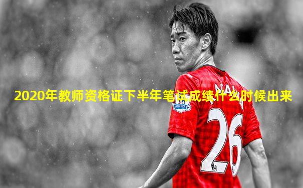 2020年教师资格证下半年笔试成绩什么时候出来